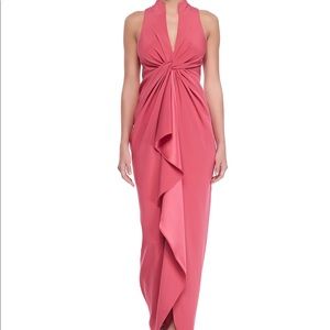 Catherine Malandrino ruffle front silk gown